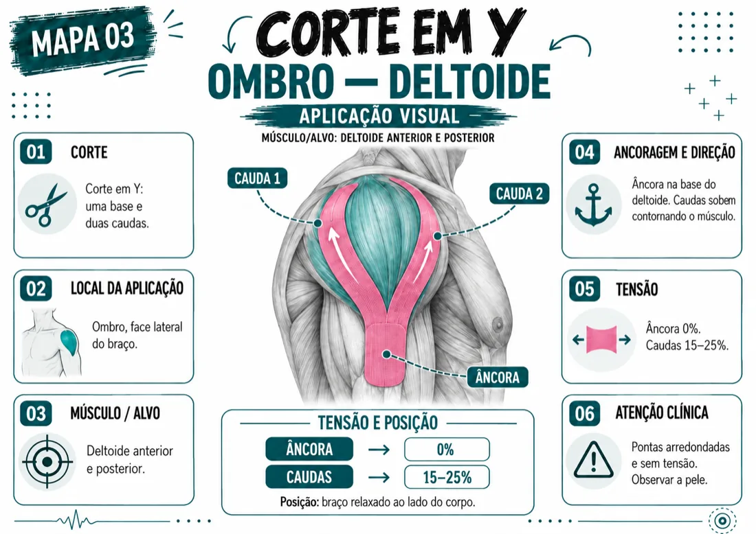 Mapa de ombro com corte em Y