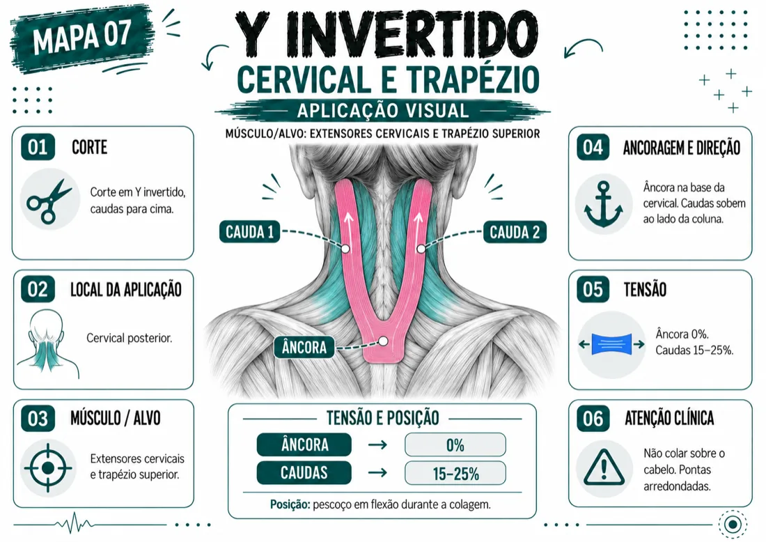 Mapa de cervical e trapézio com Y invertido